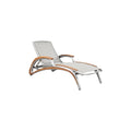 **Moderne Ligstoel met Aluminium en Houten Accenten**