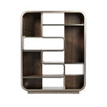 **Moderne boekenplank met een uniek design van hout en metaal**