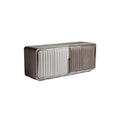 Modern Minimalistische Dressoir met Geometrische Patroon en Gelaagd Houtdesign